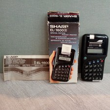 Sharp EL-1600 Special Edition Pocket Printer Calculator Made in Japan - untested