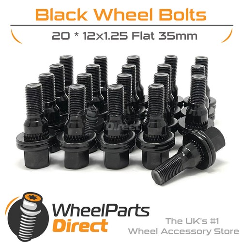Wheel bolts black for - wheel, (20)