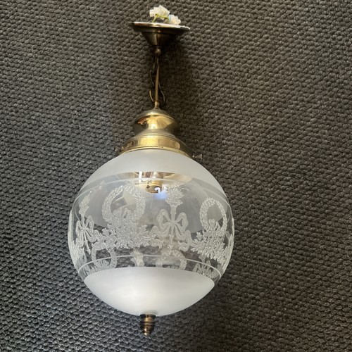 Vintage etched glass - vintage, globe