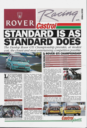 Rover racing with castrol - racing,