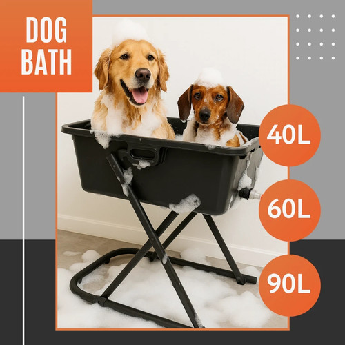 Metal foldaway dog bath - dog, stand