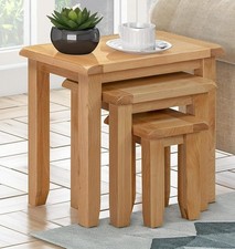 Nest Of 3 Tables Solid Oak