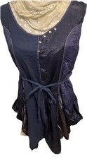 NEW Joe Brown's Sacred Spirit Navy Boho Festival Parachute Asymmetrical Dress 16