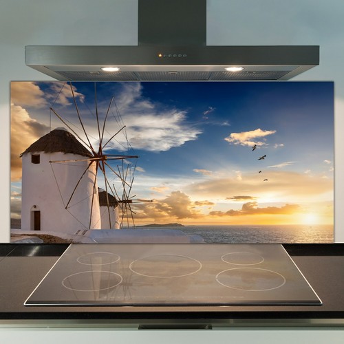 Glass kitchen splashback tile - glass,