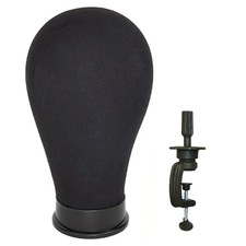 Professional Canvas Mannequin Head Stand Wig Display Model Mount Hole DIY Making