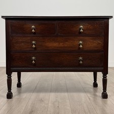 Antique 20th Century Good Quality Chest Of Drawers In Oak ( REF AF-4680 )
