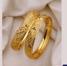 22K Gold Plated Indian Bridal Jewelry Ethnic Bollywood Bracelet Kada Bangles Set