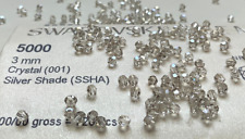 Swarovski Crystal Beads - 720 Beads - 3mm Round -Crystal Silver Shade 