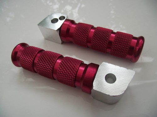Alloy footrests red colour - , to