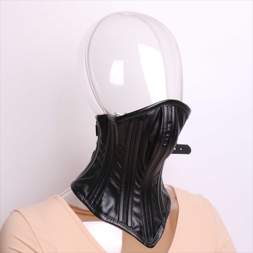Faux leather neck - leather,