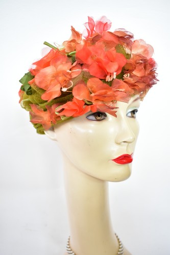 Floral pillbox hat - , autumn