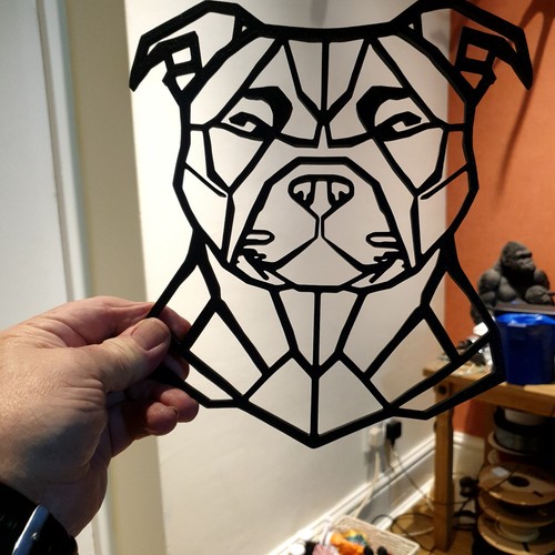 Geometric staffordshire bull - geometric,