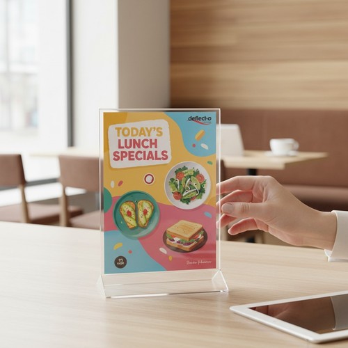 Acrylic menu holder counter - acrylic,