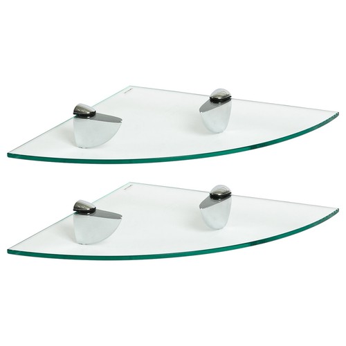 Clear 30cm floating glass - 2x,