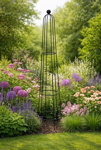 Garden obelisk metal climbing - obelisk,