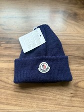 Moncler Men’s Beanie Brand New With Tags One Size Fits All Navy Blue