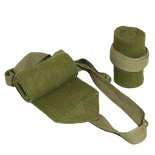 WW2 British Army Style 1940s Wool Puttees Olive Green Wrap Repro