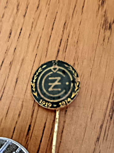Vintage moped logo pin - vintage,