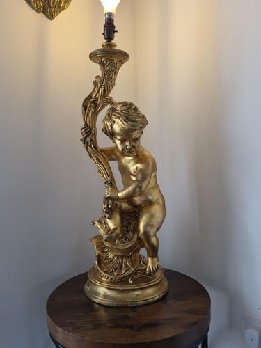 Large vintage cherub table - large,