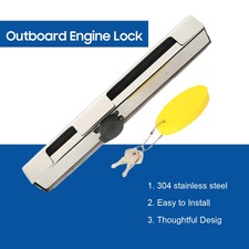 304 Stainless Steel Marine Outboard Motor Engine Lock W/ 2 Keys External Motor