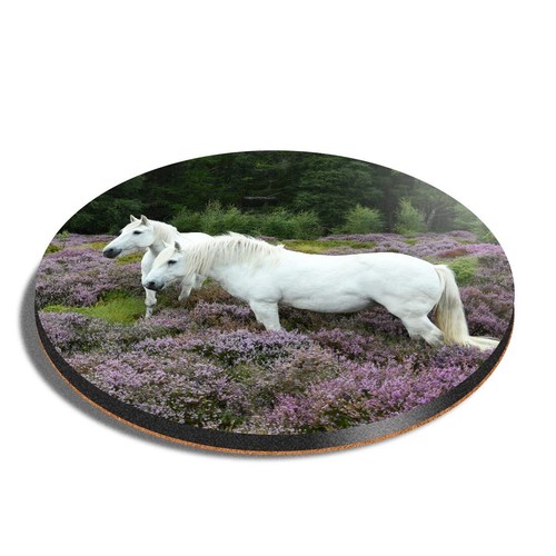Round mdf coaster grey - mdf,