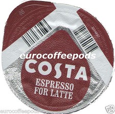 96 x Tassimo Costa Espresso for Latte Coffee T-discs (Sold Loose) Expresso