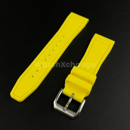 Yellow rubber strap for iwc - strap,