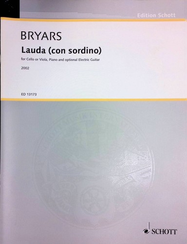 Lauda for cello - (con, sordino):