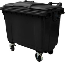1100L Grey Wheelie Bin 4