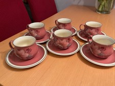 Denby Damask Cups and Saucers