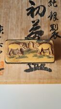 Antique chinese trinket box, hand carved Netsuke: The Elephants