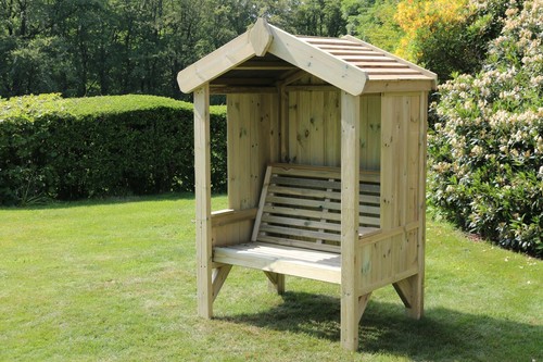 Wooden garden arbour sits 2 - wooden,