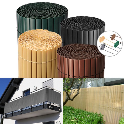Bamboo pvc privacy mat screen - privacy,