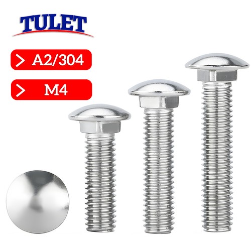 4mm carriage bolts cup - m4,