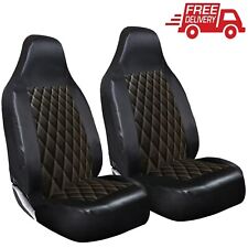 For SUZUKI IGNIS - Premium PVC Black Quilted Car Front Seat Covers