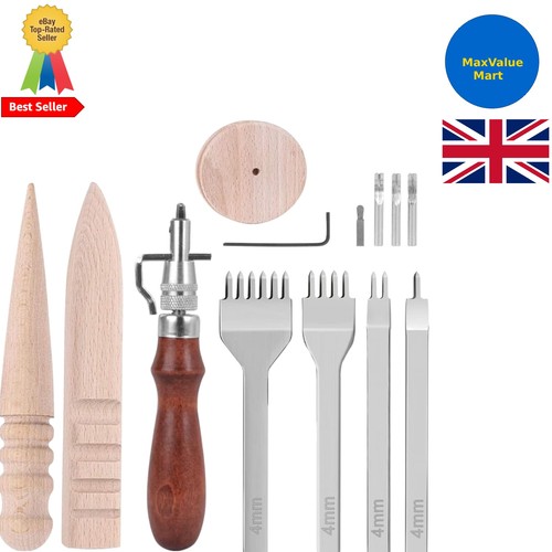 Leather working tools kit - leather,