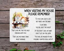 Maine Coon Cat Metal Sign Gift When Visiting My House Please Remember Present