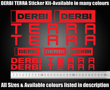 Derbi Terra Custom Stickers Decal Set Kit  CHOICE OF 16 COLOURS! see description
