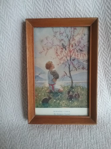 Vintage original wooden - wooden, framed