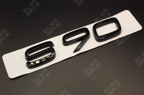 Gloss black s90 badge rear - black,