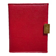 Smythson Of Bond Street Trifold Photo Album Case Red Wallet Frame Gold Clasp