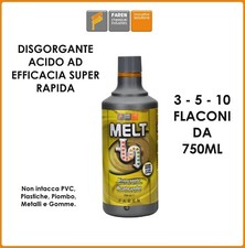 Disgorgante Rapido Melt Professionale 750 ML Per Scarichi Lenti e Ingorghi gravi