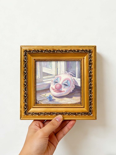 Clown mask window oil - mask,