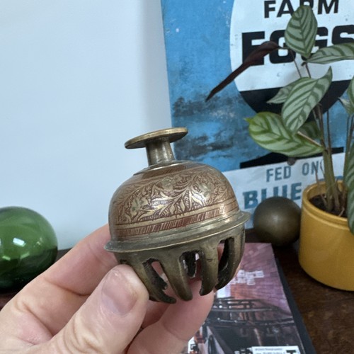 Vintage brass claw bell - vintage, with