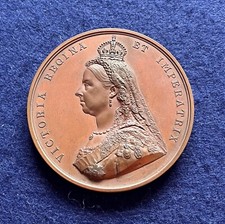 1887 QUEEN VICTORIA BRONZE GOLDEN JUBILEE MEDAL 77mm BY BOEHM - EIMER 1733B V257