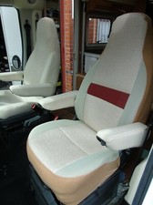 TO FIT FIAT DUCATO MOTORHOME, 2017 MODEL, TALL PILOT SEAT COVERS, MILENA MH-1005