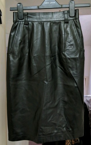 Faux leather black pencil - leather,