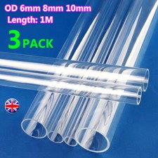 3X 1M Clear Acrylic Tube 6mm