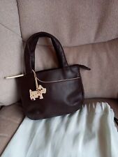 Radley Vintage Brown Leather mini grab bag Handbag with Storage Bag