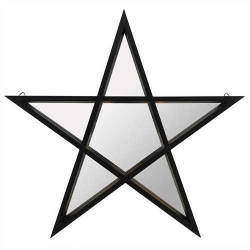 Black framed gothic pentagram - framed,